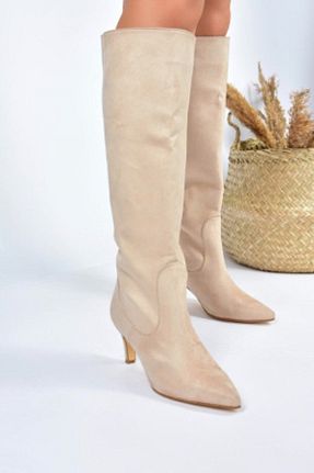 چکمه بژ زنانه چرم مصنوعی Fox Shoes - کد 177327849