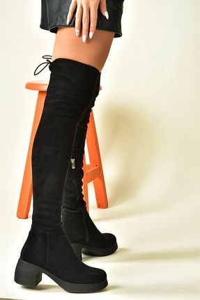 چکمه مشکی زنانه جیر Fox Shoes - کد 359009321