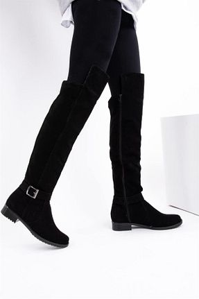 چکمه مشکی زنانه جیر Fox Shoes - کد 4077036