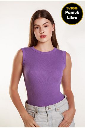بلوز بنفش زنانه رگولار MİSS M.A.T FASHİON - کد 849137445