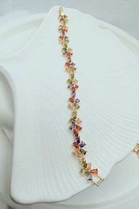 دستبند استیل (فولاد) طلائی زنانه استیل ضد زنگ Elasya Jewels - کد 847514366