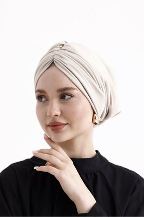 کلاه شنای حجاب بژ زنانه ladrans - کد 849148298