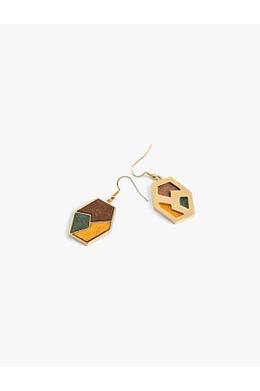 گوشواره جواهر قهوه ای فلزی Koton - کد 827321695