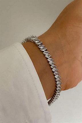 دستبند جواهر سفید زنانه pazarella - کد 848875229