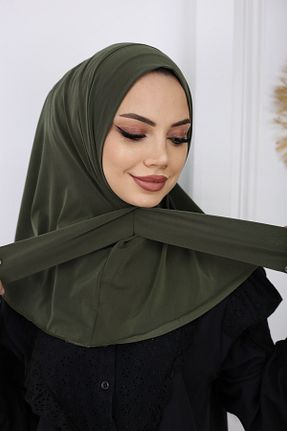 دستمال گردن خاکی زنانه مخلوط پلی استر کد 848681598