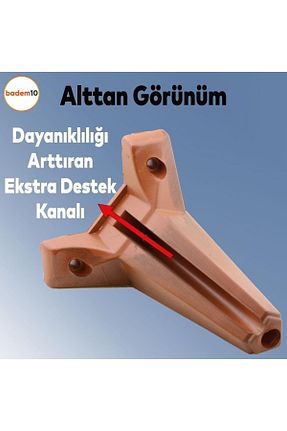 پایه مبل قهوه ای Badem10 - کد 466859206