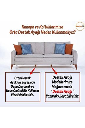 پایه مبل قهوه ای Badem10 - کد 710978061