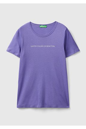 تیشرت بنفش زنانه رگولار United Colors of Benetton - کد 848760271