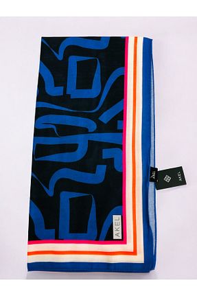 روسری آبی پلی استر Akel - کد 848792511