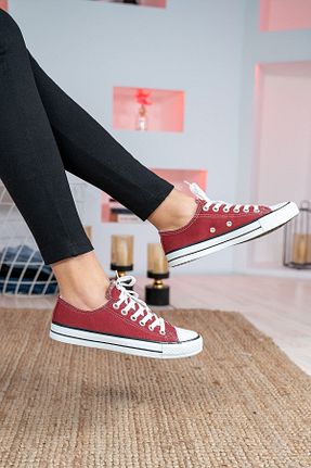 کفش اسنیکر زرشکی زنانه بند دار Shupe - کد 73635083