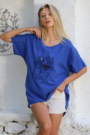 بلوز آبی زنانه رگولار Chiccy - کد 848896907