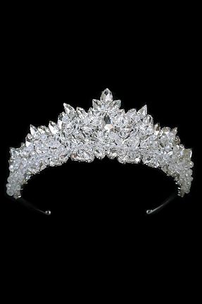 تاج سفید زنانه سنگ کریستال mycrown34 - کد 357954634