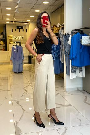 شلوار بژ زنانه پارچه Vosse - کد 848925114