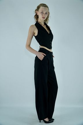 بلوز مشکی زنانه ساده Butik - کد 848934083