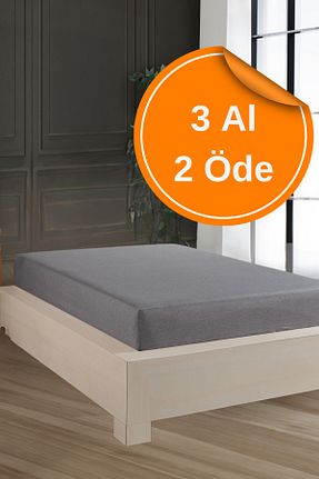 ست ملحفه دونفره طوسی پنبه ای conzaliza - کد 849066131