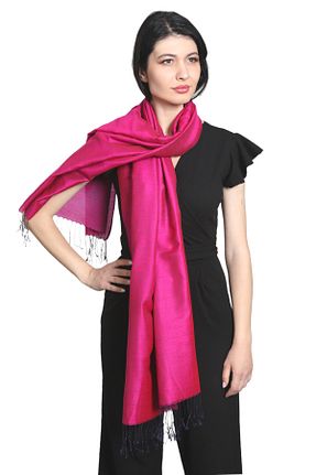 شال صورتی زنانه ابریشم Mystic - کد 849065775
