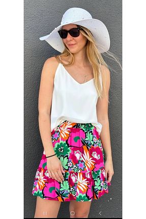 دامن صورتی زنانه ویسکون yelizyavuzcollection - کد 849064945