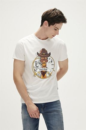 تیشرت اسپرت سفید مردانه Fitted Bad Bear - کد 683254624