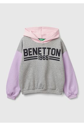 سوئیشرت طوسی بچه گانه چاپی United Colors of Benetton - کد 849110037