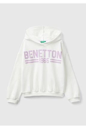 سوئیشرت سفید بچه گانه چاپی United Colors of Benetton - کد 849109931