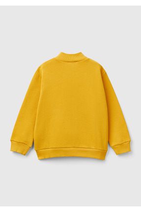 سوئیشرت زرد بچه گانه چاپی United Colors of Benetton - کد 849110666