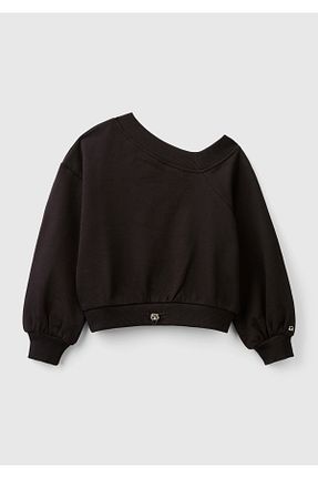 سوئیشرت مشکی بچه گانه ساده United Colors of Benetton - کد 849114684