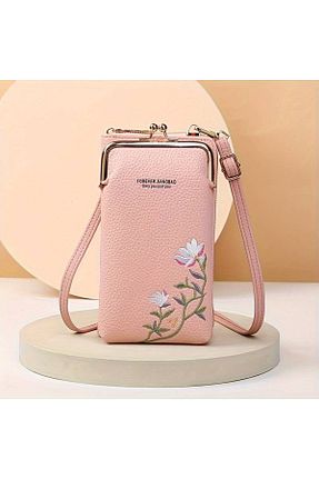 کیف دوشی صورتی زنانه چرم مصنوعی GlassySKY - کد 849109649