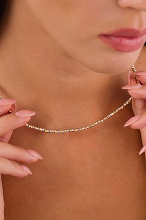 گردنبند استیل ( فولاد ) طلائی زنانه استیل (فولاد) PS ACCESSORİES - کد 844393225