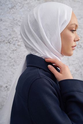 شال سفید زنانه پنبه ای ARMANDA - کد 849125559