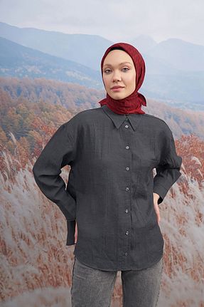 روسری زرشکی پنبه ای ARMANDA - کد 848862041