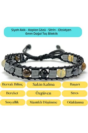 دستبند جواهر رنگی زنانه سنگ طبیعی YILDIZ DOĞAL TAŞ - کد 849124824