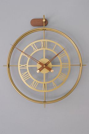 ساعت دیواری طلائی 50 * 75 MetaQuartz Aksesuar - کد 848783287
