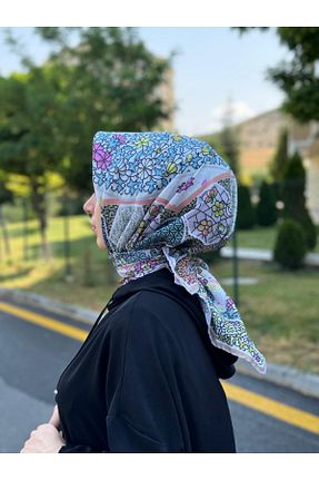 دستمال گردن آبی زنانه پنبه ای MONOOR - کد 849133960