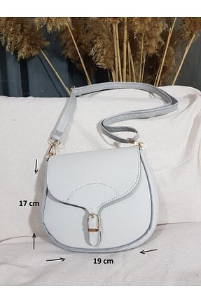 کیف دوشی طوسی زنانه چرم مصنوعی NATİ LİNE - کد 692576147