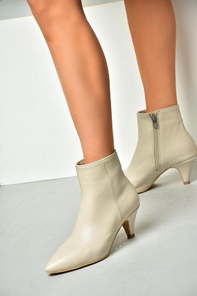 بوت / نیم بوت بژ زنانه جیر Fox Shoes - کد 792872038