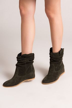بوت / نیم بوت خاکی زنانه جیر Fox Shoes - کد 1104667