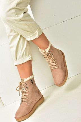 بوت / نیم بوت بژ زنانه جیر Fox Shoes - کد 353635956