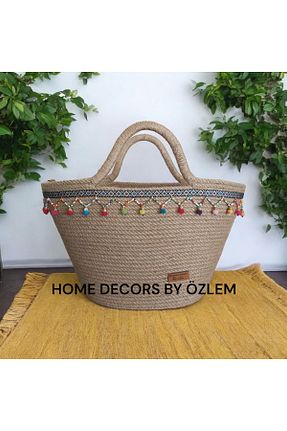 کیف دستی خاکی زنانه ابعاد کوچک home decors by özlem - کد 817564544