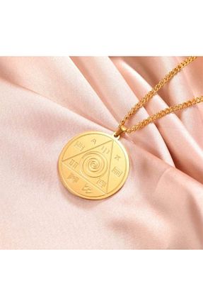 گردنبند استیل ( فولاد ) طلائی زنانه استیل ضد زنگ Alsade - کد 841095639