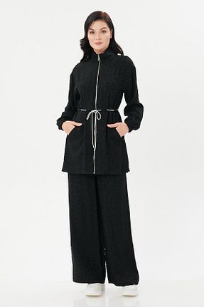 ست بالاتنه و پائین تنه حجاب مشکی زنانه گشاد Jupe - کد 840447162