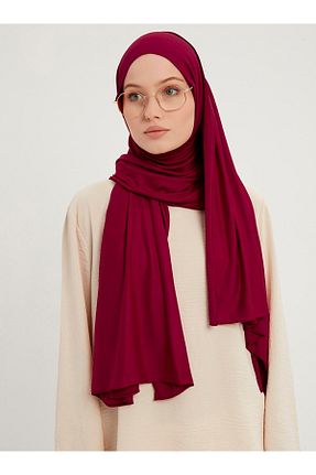 روسری زرشکی پنبه ای Saless - کد 406696746
