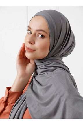 روسری طوسی پنبه ای Saless - کد 406697542