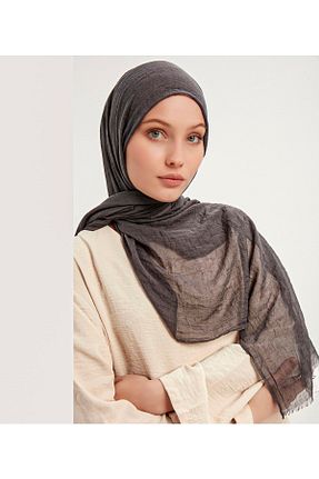 روسری طوسی پلی استر Saless - کد 407065350