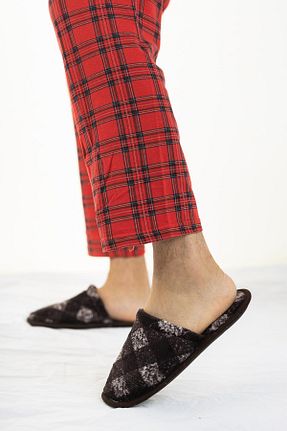 دمپائی خانگی قهوه ای زنانه پارچه ای diya shoes - کد 849241386