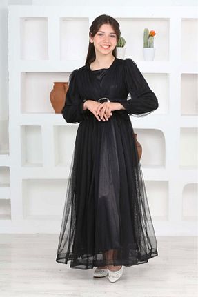 لباس مجلسی حجاب مشکی زنانه یقه دوچرخه Pantulux - کد 849246946