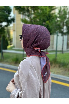 دستمال گردن قهوه ای زنانه پنبه ای MONOOR - کد 849252437