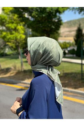 دستمال گردن سبز زنانه پنبه ای MONOOR - کد 849252967
