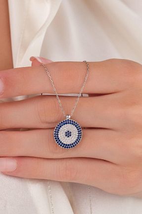 گردنبند نقره آبی زنانه 925 عیار Tmt Silver - کد 849256574