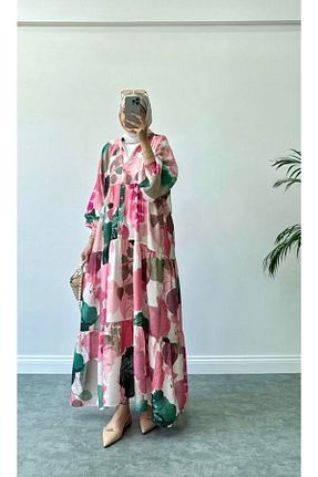 لباس حجاب صورتی زنانه Relaxed ELEGANTSTİL - کد 849277188