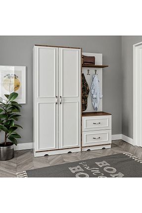 قفسه کت سفید MDF KZNMOB HOME - کد 307111069